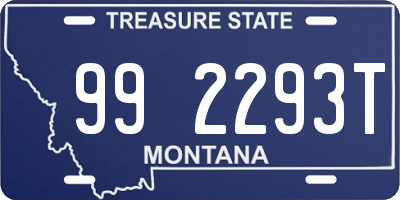 MT license plate 992293T