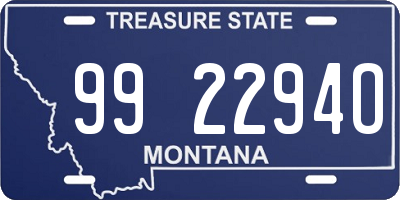 MT license plate 992294O