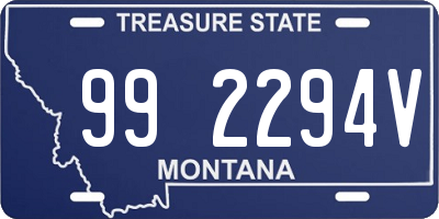 MT license plate 992294V