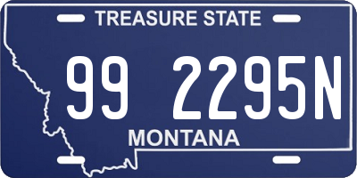 MT license plate 992295N