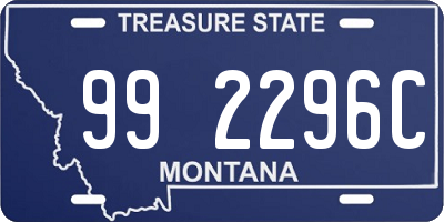 MT license plate 992296C