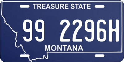 MT license plate 992296H