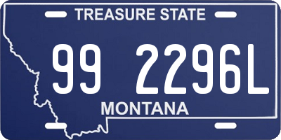 MT license plate 992296L