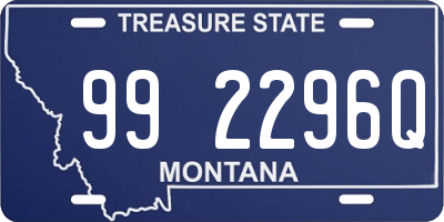 MT license plate 992296Q