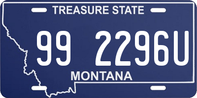 MT license plate 992296U