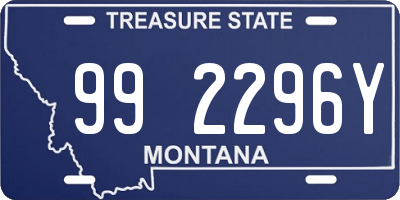 MT license plate 992296Y