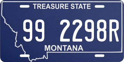 MT license plate 992298R