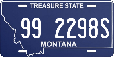 MT license plate 992298S