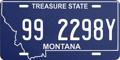 MT license plate 992298Y