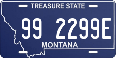 MT license plate 992299E