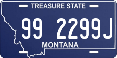 MT license plate 992299J