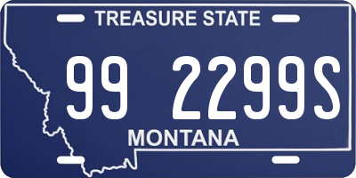 MT license plate 992299S