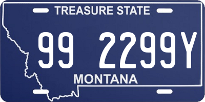 MT license plate 992299Y