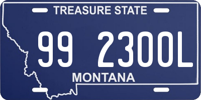 MT license plate 992300L