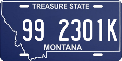 MT license plate 992301K