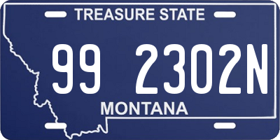 MT license plate 992302N