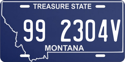 MT license plate 992304V