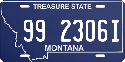 MT license plate 992306I