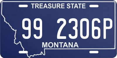 MT license plate 992306P