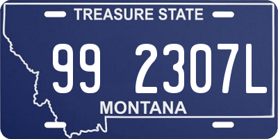 MT license plate 992307L