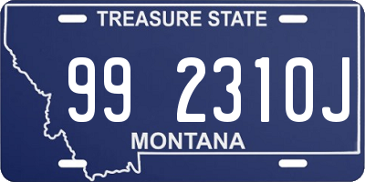 MT license plate 992310J