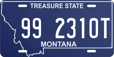 MT license plate 992310T