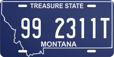 MT license plate 992311T