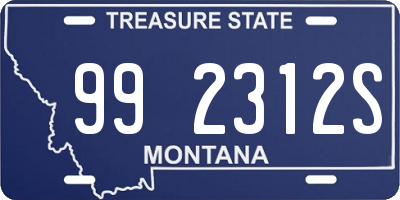 MT license plate 992312S