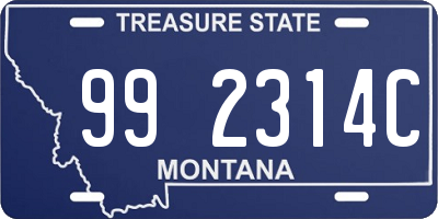 MT license plate 992314C