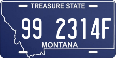 MT license plate 992314F