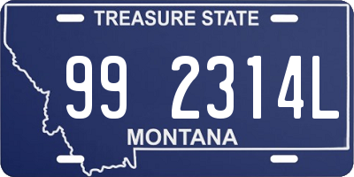 MT license plate 992314L