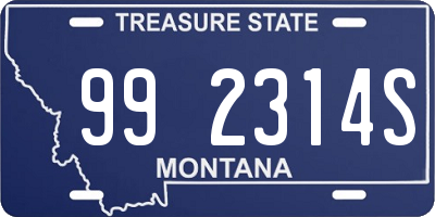 MT license plate 992314S