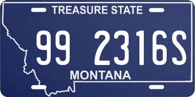 MT license plate 992316S