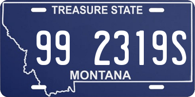 MT license plate 992319S