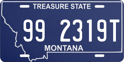 MT license plate 992319T