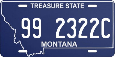 MT license plate 992322C