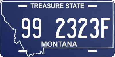 MT license plate 992323F