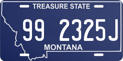 MT license plate 992325J