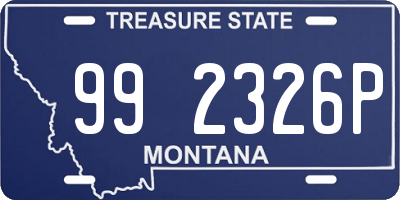 MT license plate 992326P