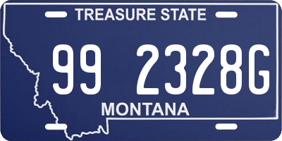 MT license plate 992328G