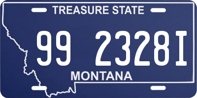 MT license plate 992328I