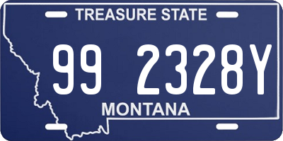 MT license plate 992328Y