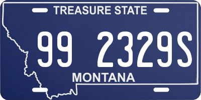 MT license plate 992329S