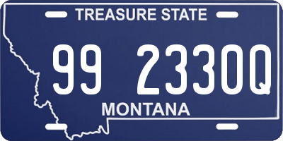 MT license plate 992330Q