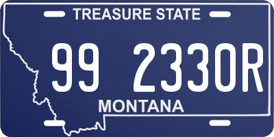 MT license plate 992330R