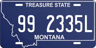 MT license plate 992335L