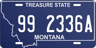 MT license plate 992336A