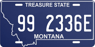 MT license plate 992336E