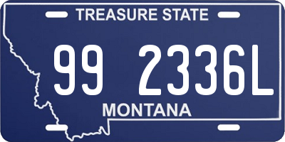 MT license plate 992336L