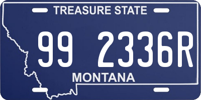 MT license plate 992336R